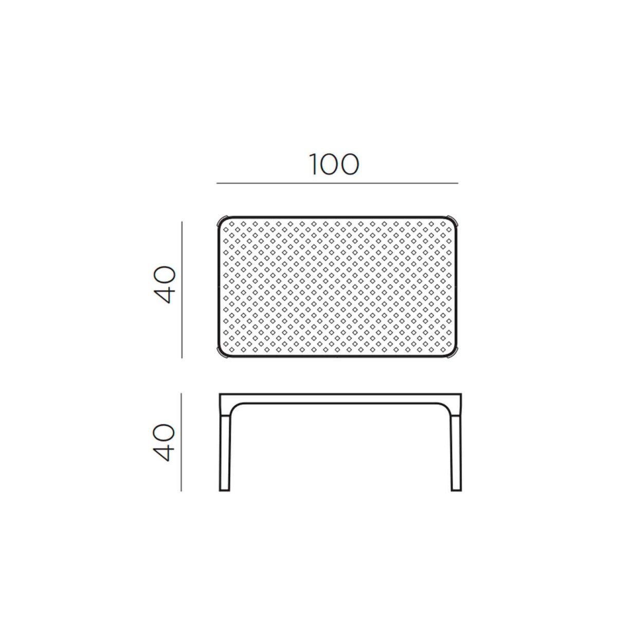 Mesa Net 100 de Centro para Terraza  - Nardi Italia - Imagen 3