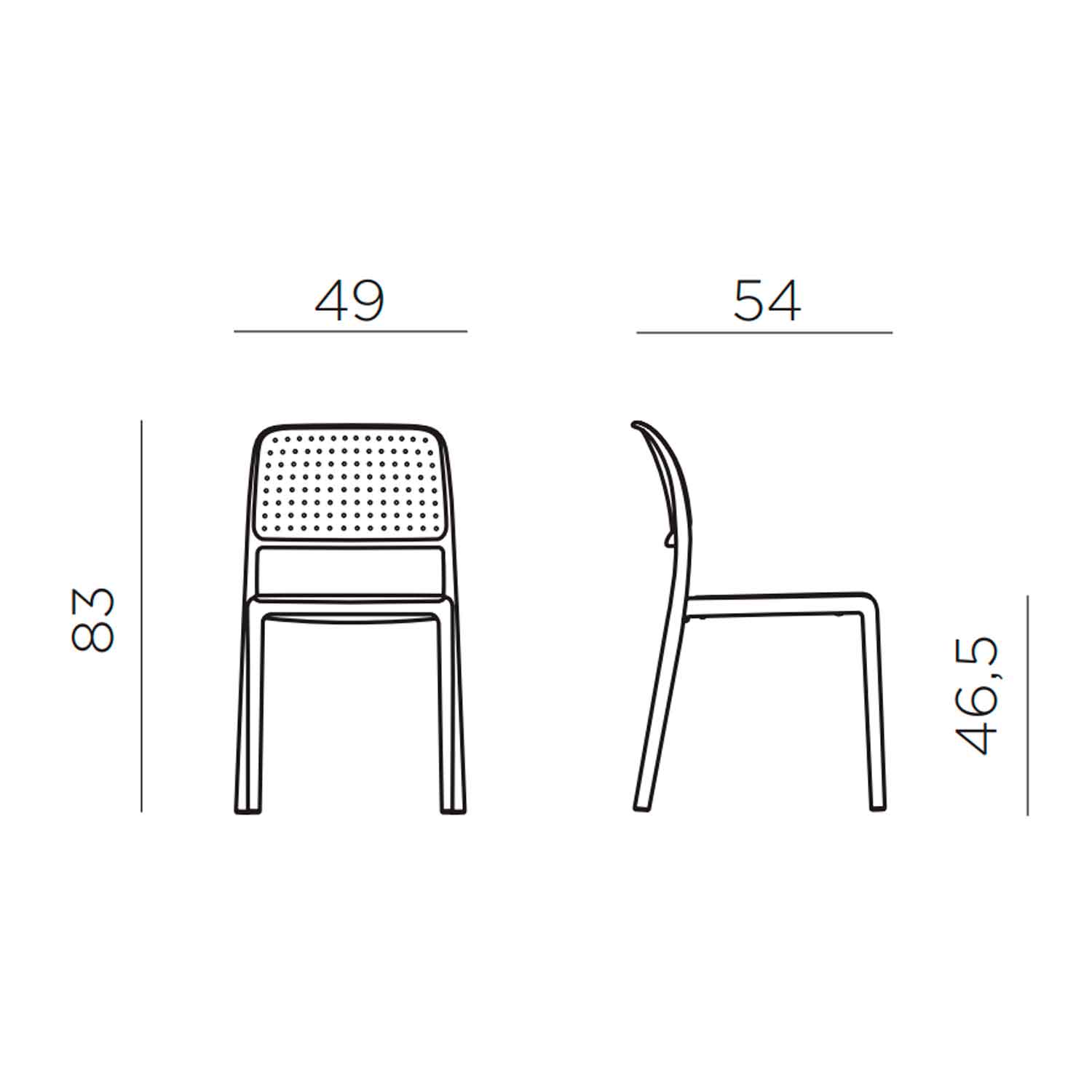 silla bora medidas